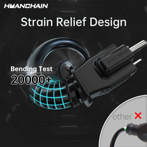 Outdoor Extension Cord 75 Ft Waterproof SJTW 16 AWG 3-Conductor Black with strain relief design in bending test display