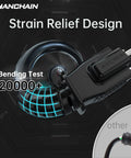 Black Indoor Outdoor Waterproof Extension Cord 15 Feet 16 Gauge SJTW 3 Prong Flexible Cold Weather Resistant Appliance Cable with strain relief