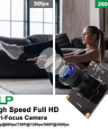 USB Camera With 2.9mm Wide Angle Fisheye Lens 1080P Webcam, Ultra Smooth 60FPS At 1080P, Plug And Play On Windows Mac Linux