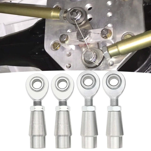 Two Pair One Half Inch Heim Joints Kit With Right And Left Hand Threads Jam Nut Bung Half Inch Rod End Chromoly Joints Panhard Kit For Steering And Suspension Traction Bars installed on suspension linkages