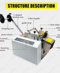 Dead Nuts Precise Electric Heat Shrink Tube Cutter Uses Micro Computer Control To Cold Cut Cables Tubes And Webbing At One Hundred Millimeters, showing detailed components.