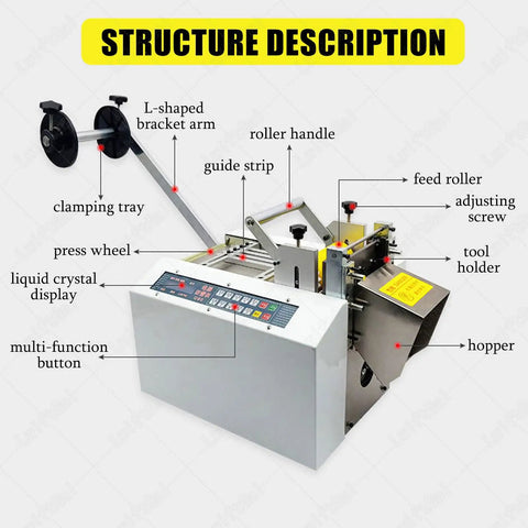 Dead Nuts Precise Electric Heat Shrink Tube Cutter Uses Micro Computer Control To Cold Cut Cables Tubes And Webbing At One Hundred Millimeters, showing detailed components.