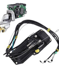 No Fuss Direct Drop In Power Trim Actuator Motor Assembly featuring pump housing, hydraulic lines for Mercury Sterndrive Engines.