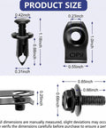 35 Piece Universal Engine Under Cover Fastener Kit With Push Retainers And Rivet Clips For Front And Rear Splash Shield Bumper Fender Liner U Nuts For Most Vehicles, size chart