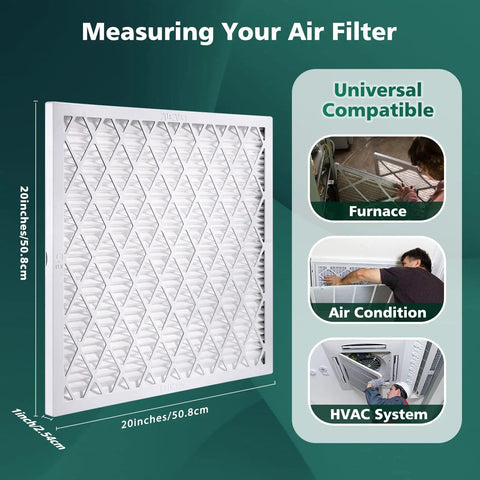 Keep Your Home Air Fresh With This 20x20x1 Inches MERV 13 MPR 1800 Deep Pleated Furnace And AC Filter Nine Pack With Reusable ABS Frame