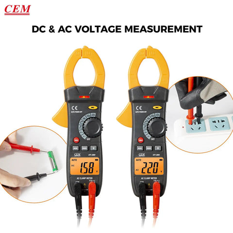 Must Have All In One Digital Clamp Meter With O Shaped Jaw Auto Range Voltage Tester Backlight And Flashlight for AC/DC measurements