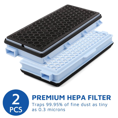 SFHA50 Replacement Vacuum Filter Two Pack For Powerful Allergen Busting Removal And Strong Suction On S Series And Compact Models