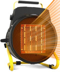 Front view of Portable 1500W Electric Outdoor Heater For Patio And Garage 2S Rapid Heating Overheat Protection Thermostat