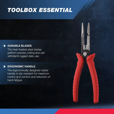 All In One Wire Service Tool With Gripper Crimper Stripper Cutter Extractor And Electrician Pliers 8.5 Inch Durable Steel Beast tool