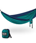 Lightweight One Person Portable Hammock For Camping Hiking Backpacking Travel Festivals And The Beach Seafoam Navy Color