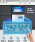 Beast Mode Ice Maker For Home Bar, 100 Lbs Per Day, Stainless Steel, LED Display, Self Cleaning Controls Visible