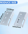 Heavy Duty Trailer Wood Sides Brackets Tailgate Bulkhead Corner Connectors Vehicle Bed Rail Hardware Right Angle Latch Rack Pieces Solid Steel Fittings Built Tough Rig Ready Workhorse size measurement with dimensions 2in x 1.1in, zinc plated steel design.