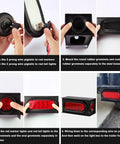 Assembly of Heavy Duty Steel Trailer Light Box Kit With 6 Inch Oval Red LED Tail Lights And 2 Inch Round Red LED Side Markers 2 Pack