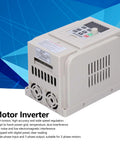 White motor inverter (VFD) box with top control panel and dual front cooling fans.