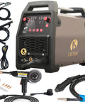 Aluminum Ready Six In One MIG Welder With Spool Gun 225 Amp 110 220 Volt Auto Synergistic Settings MIG Flux Core Gasless