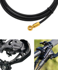 Five Wire Hydraulic Brake Hose Set For Mountain Bikes with Dope Performance, compatible with Deore SLX XT XTR, braided steel