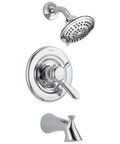 Lahara 17 Series Dual-Function Tub and Shower Trim Kit With 5-Spray Touch-Clean Shower Head No-Fuss Install Chrome Finish