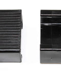 Heavy Duty Patio Rattan Wicker Fastener Clips 10 Pack For Sectional Sofa Chairs Black Medium Size, top and side view
