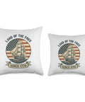 Two Patriotic Sailboat Throw Pillows with Red White and Blue American Flag Design perfect for 4th of July decor and nautical home accessories