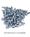 50 Pack 4.2x13mm Wood Screws Set With Phillips Head High Hardness Carbon Steel Self Tapping Fasteners for home appliance repair