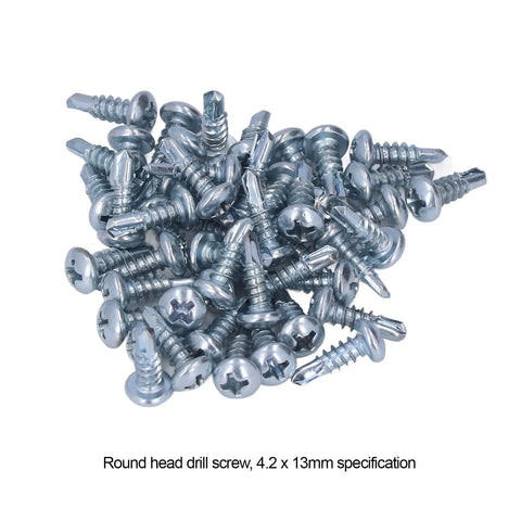 50 Pack 4.2x13mm Wood Screws Set With Phillips Head High Hardness Carbon Steel Self Tapping Fasteners for home appliance repair