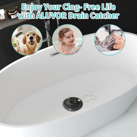 Super Slick Silicone Bathtub Drain Hair Catcher And Shower Guard That Snags Hair And Tiny Toys To Stop Drain Headaches Cold And Keep Your Home Plumbing Running Legit in a modern bathtub.