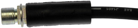 Close-up of Front Passenger Side Brake Hydraulic Hose For Chevy And GMC Vehicles Replacement Direct Fit No Fuss Easy Install