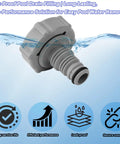 Durable 1.25 Inch Pool Hose Drain Adapter For Above Ground Pools Replacement 2 Pack Leak Proof Connector Fitting