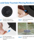 Tutorial steps for setting up Floating Solar Fountain Pump For Bird Bath And Pond, Self Running 1.4W Solar Water Pump, No Electricity Needed.