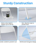 Close-up of Ten Pack Plastic Folding Chairs With Metal Frame Foldable And Stackable Portable 330 Lb Capacity Perfect For Wedding Party Picnic Office Indoor Outdoor Dining White showing durable features.