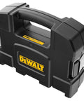 DEWALT bi-metal hole saw kit case; black plastic carrying case with yellow DEWALT logo