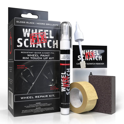 Gloss Black Rim Repair Kit For Cars DIY Wheel Touch Up Paint For Alloy And Steel Rims Curb Rash Fix With Fast Dry Pen