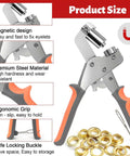Grommet Kit With 1/4 And 3/8 Inch Punches 500 Metal Eyelets Heavy Duty Handheld Eyelet Pliers Rivet Press Tool Set with features