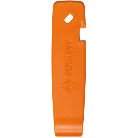 Orange tire lever tool from Bike Wheel Care Kit Black For All Bikes With High Quality Cleaning Brushes Degreaser Lubricant And Easy Install Tools