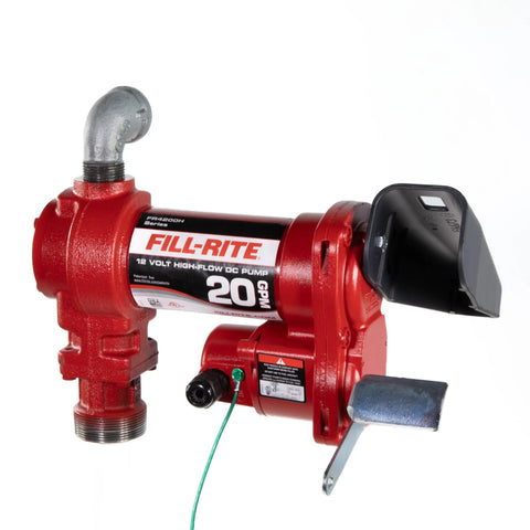 12V Fuel Transfer Pump 20 GPM Pump Only Durable Cast Iron Construction Handles Gasoline Diesel Kerosene Ethanol Methanol
