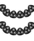 12pcs Ball Swivel Caster Wheels for Furniture and Dressers, Black - close-up view of caster wheels with metallic balls.