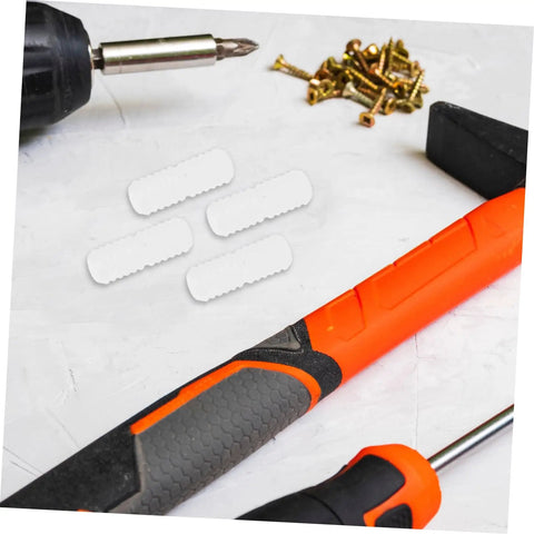 Professional Grade Furniture Hidden Connectors For Shelf Assembly Fasteners on workbench with tools and screws, white nylon clips.
