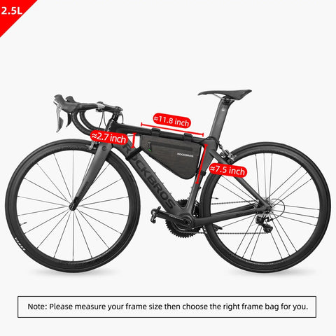 2.5L Triangle Bike Frame Bag Waterproof Under Frame Storage For Bikepacking Trail Ready Large Capacity Pouch on bike