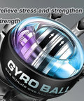 Wrist Gyro Ball Exerciser With LED Lights, Torque Ball For Forearm Strength And Rehab, Easy Start Spin For Desk Fitness, Hand Grip Training For Sports And Injury Recovery, Includes Sleeve, Safety Rope, And Gift Box close-up