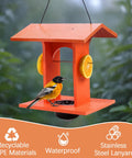 Outdoor Bird Feeder With Gift Box For Orioles, Durable HDPE Jelly Feeder With Fruit Holder And 6 Oz Glass Bowl in garden