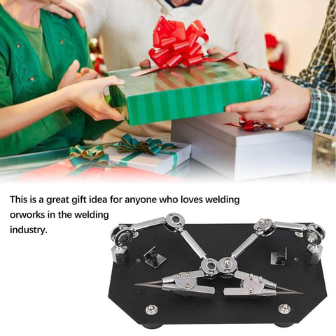 Pro Grade Heavy Duty Welding Fixture Clip With Double Clip Clamp, Adjustable 360 Degree Swivel Jewelry Welding Table Clip shown in gifting scene