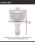 Knurled Aluminum Rear Seat Screw With Rubber Ring For Quarter Inch Twenty Thread Fits Touring Sportster Softail Dyna