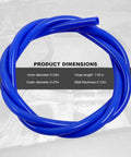 10 Ft 1/4 Inch ID High Performance Silicone Vacuum Tubing Hose For Air And Water Universal Vacuum Line Replacement Blue