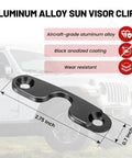 Heavy Duty Sun Visor Repair Kit For Jeep Wrangler JL JK JT Gladiator Rubicon Sport with aluminum alloy clip dimensions