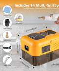 Handheld Steam Cleaner With 2500W High Pressure For Deep Cleaning Floors Kitchen Tile And Bathroom Grout Includes 14 Accessories, showing attachments and steam handle.