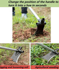 Heavy Duty Manganese Steel Garden Shovel Set for Landscaping and Outdoor Cleanup showing flat blade for dirt removal