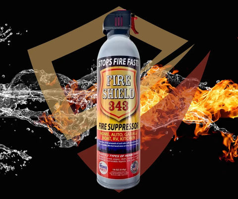 Fast Action Aerosol Fire Suppressant Spray 18 Oz Quick Knockdown For Grease Electrical And Wood Flames Keep Your Home Car Or Rv Locked And Loaded In A Pinch Compact Emergency Firefighter For Garage Kitchen And Boat