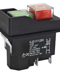 Electromagnetic Pushbutton Switch 120 Volts And 220 Volts Dual Voltage 4 Pin 16A for garden tools and power tools, front view
