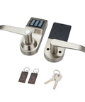 Digital Door Lock With M1 Card Passcode And Mechanical Key Left Hand Orientation Voice Guided Operation 1020 User Capacity