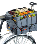 Elastic Cargo Net for Bike Baskets Keeps Your Gear Secure on Every Ride, Fits TrolleyTote and Most Basket Setups, Durable Nylon With Coated Hooks, Easy Snap On Attachment, Compact 15.7 Inch Size securing groceries in a bike basket